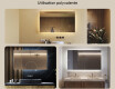 Miroir rectangulaire sur mesure – Illumination LED pour Salle de Bain 120x70cm avec lumière LED froide 7000K, lumière chaude 3000K ou lumière neutre 4500K #2