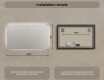 Miroir rectangulaire sur mesure – Illumination LED pour Salle de Bain 120x70cm avec lumière LED froide 7000K, lumière chaude 3000K ou lumière neutre 4500K #7