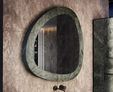 Miroir irrégulier avec un cadre en pierre naturelle L296 #4