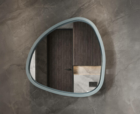 Miroir LED irrégulier avec cadre en MDF laqué brillant L308 #4