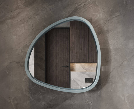 Miroir LED irrégulier avec cadre en MDF laqué brillant L308 #7