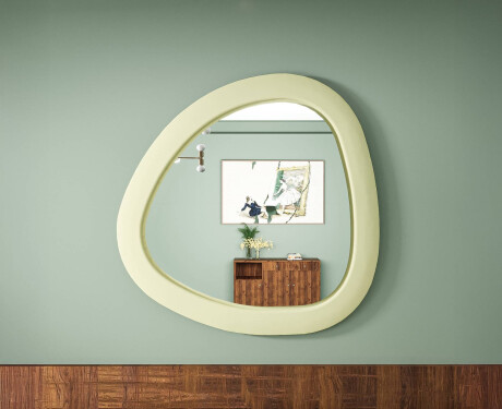 Miroir LED à forme irrégulière avec cadre en MDF laqué L308 #7