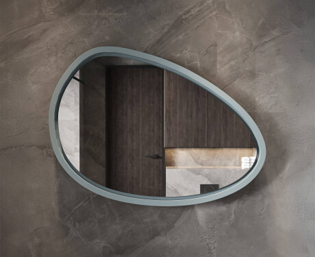 Miroir LED asymétrique avec cadre en MDF laqué L310 #7