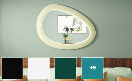 Miroir LED asymétrique avec cadre en MDF L310