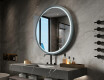 Miroir LED rond dans un cadre en MDF laqué L306