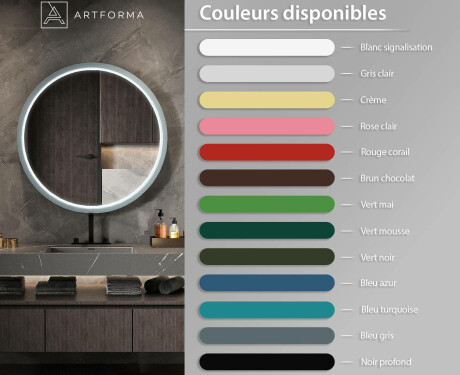 Miroir LED rond dans un cadre en MDF laqué L306 #3