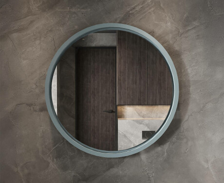 Miroir LED rond dans un cadre en MDF laqué L306 #4