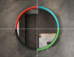 Miroir LED rond dans un cadre en MDF laqué L306 #7