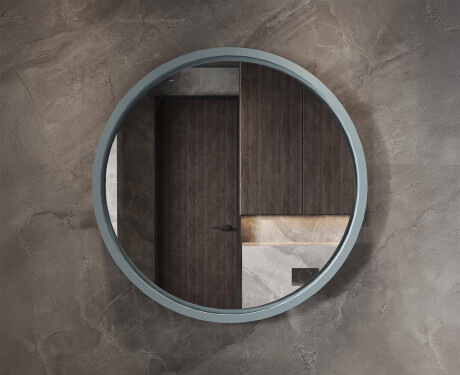 Miroir LED rond dans un cadre en MDF laqué L306 #8