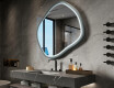 Miroir LED en forme de losange avec cadre en MDF laqué L309