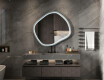 Miroir LED en forme de losange avec cadre en MDF laqué L309 #2