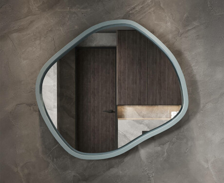 Miroir LED en forme de losange avec cadre en MDF laqué L309 #4