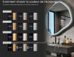 Miroir LED en forme de losange avec cadre en MDF laqué L309 #5