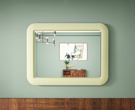 Miroir LED arrondi dans un cadre MDF brillant L305 #8