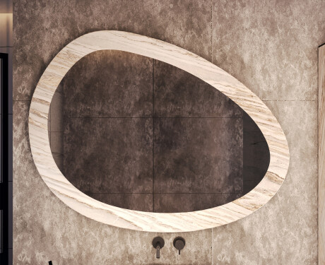 Miroir asymétrique avec texture pierre L298 #5
