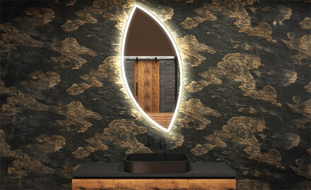 Miroir de salle de bains LED de forme irrégulière L222