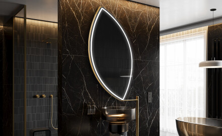 Miroir de salle de bains LED de forme irrégulière L223