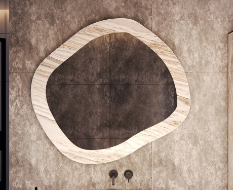 Miroir de salle de bain sur mesure avec cadre en pierre L297 #5