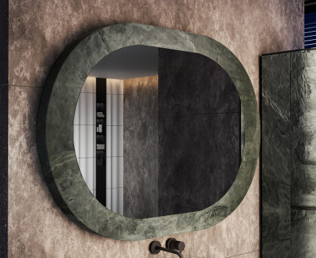 Miroir de salle de bain avec un revêtement en pierre stratifiée L295 #4