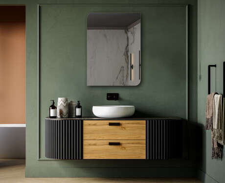 Miroir mural arrondie vertical L202
