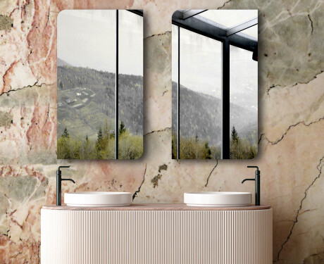 Miroir mural arrondie vertical L202 #6
