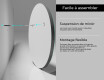 Miroir mural avec cadre rond L203 #5