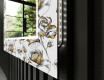 Miroir Décoratif Avec Éclairage LED Pour L'entrée - Golden Flowers #11