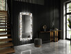 Miroir Décoratif Avec Éclairage LED Pour L'entrée - Golden Flowers #2