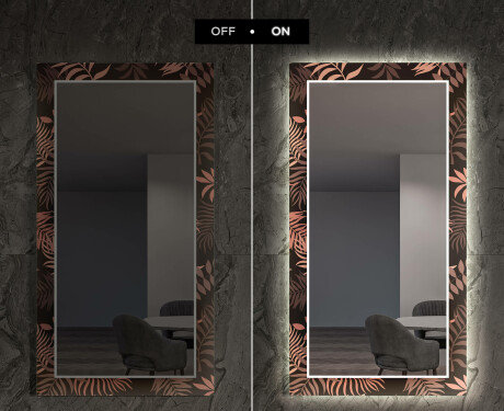 Miroir Décoratif Avec Rétroéclairage LED Pour Le Salon - Jungle #7