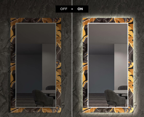 Miroir Décoratif Avec Éclairage LED Pour L'entrée - Autumn Jungle #7