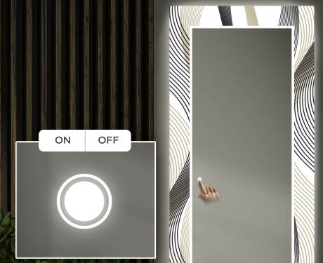 Miroir Décoratif Avec Éclairage LED Pour L'entrée - Waves #4