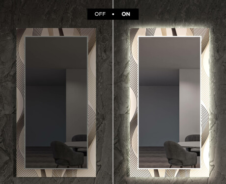 Miroir Décoratif Avec Éclairage LED Pour L'entrée - Waves #7