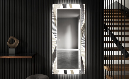 Miroir Décoratif Avec Éclairage LED Pour L'entrée - Waves