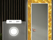 Miroir Décoratif Avec Éclairage LED Pour L'entrée - Gold Triangles #4