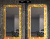 Miroir Décoratif Avec Éclairage LED Pour L'entrée - Gold Triangles #7