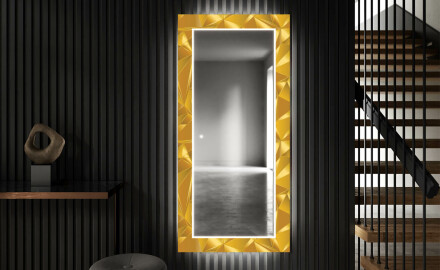 Miroir Décoratif Avec Éclairage LED Pour L'entrée - Gold Triangles
