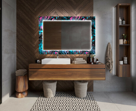 Miroir Décoratif Rétroéclairé Pour La Salle De Bains - Fluo Tropic #12