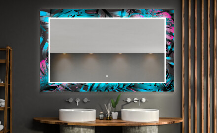 Miroir Décoratif Rétroéclairé Pour La Salle De Bains - Fluo Tropic