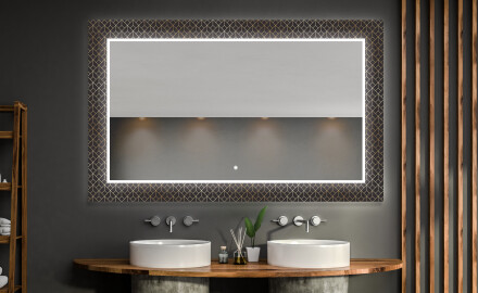 Miroir Décoratif Rétroéclairé Pour La Salle De Bains - Golden Lines