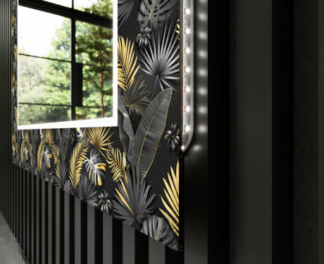 Miroir Décoratif Rétroéclairé Pour La Salle De Bains - Goldy Palm #11