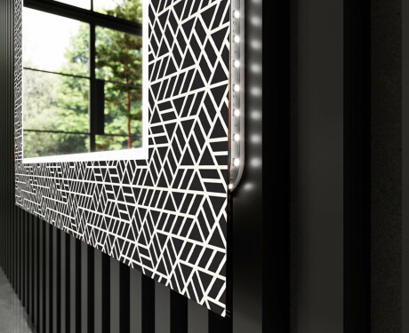 Miroir Décoratif Rétroéclairé Pour La Salle De Bains - Triangless #11