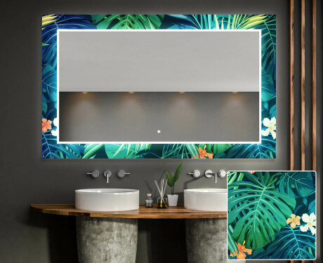 Miroir Décoratif Rétroéclairé Pour La Salle De Bains - Tropical