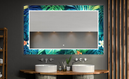 Miroir Décoratif Rétroéclairé Pour La Salle De Bains - Tropical