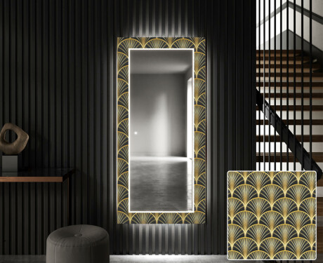 Miroir Décoratif Avec Éclairage LED Pour L'entrée - Art Deco