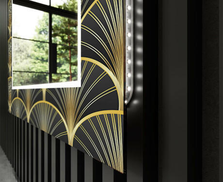 Miroir Décoratif Avec Éclairage LED Pour L'entrée - Art Deco #11