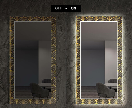 Miroir Décoratif Avec Éclairage LED Pour L'entrée - Art Deco #7