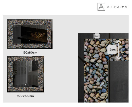 Miroir Décoratif Rétroéclairé Pour - Natural Stones #2