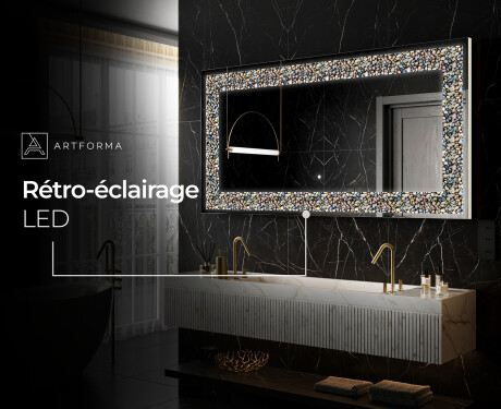 Miroir Décoratif Rétroéclairé Pour - Natural Stones #8