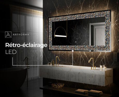 Miroir Décoratif Rétroéclairé Pour - Natural Stones #9