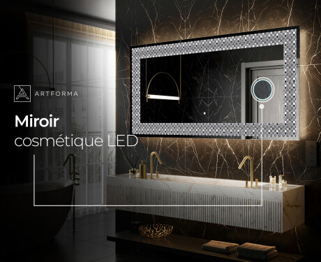 Miroir Décoratif Rétroéclairé Pour - Geometric Symphony #8
